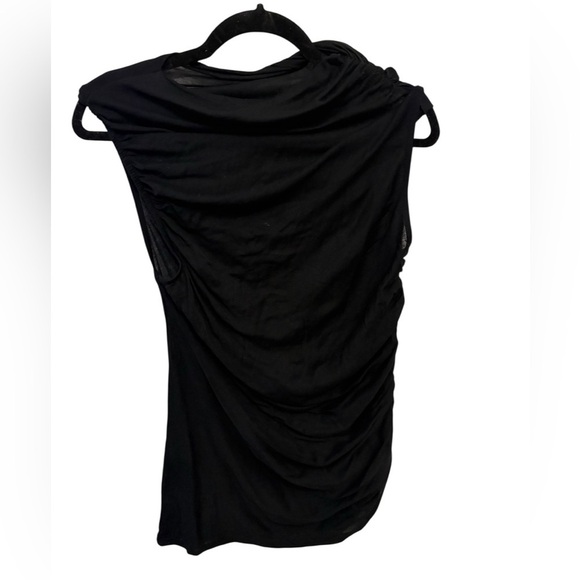 Zara Elegant Black Draped Tunic - Picture 1 of 3